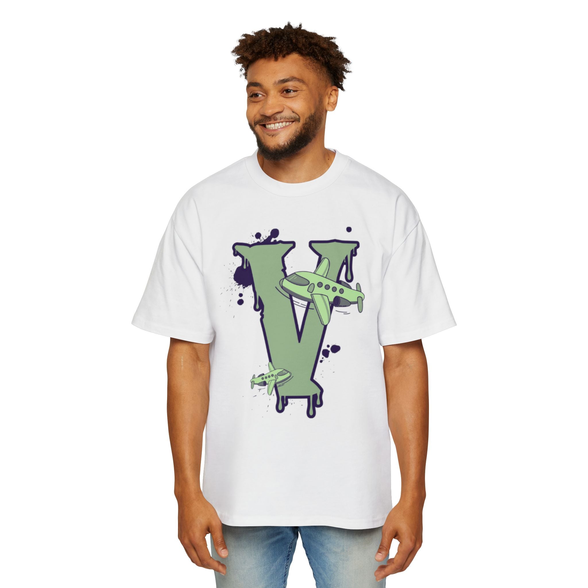 Fall into Fashion Oversized Tee - Iconic V Front Logo