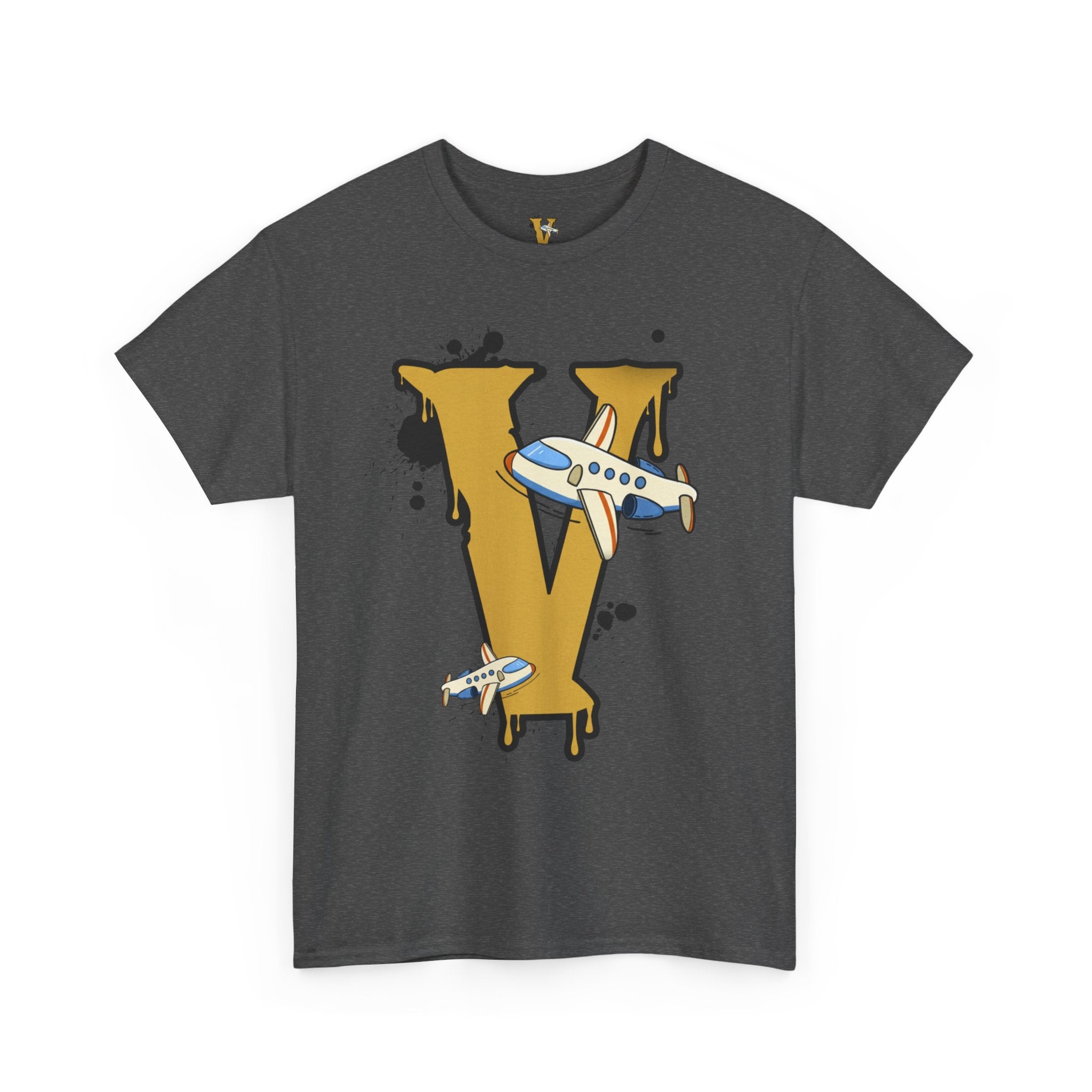 Dripping Fall  "V" Graphic  Tee